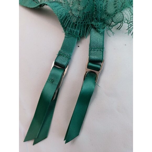 Dreamgirl Green Lace Bustier & Thong Set – Size Small – New with Tags - Picture 5 of 15
